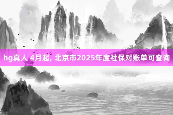 hg真人 4月起， 北京市2025年度社保对账单可查询