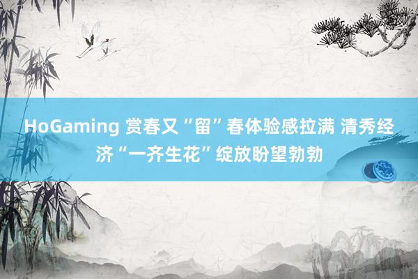 HoGaming 赏春又“留”春体验感拉满 清秀经济“一齐生花”绽放盼望勃勃