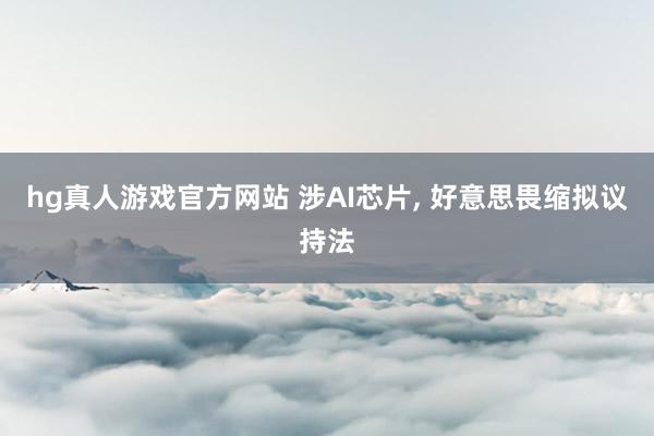 hg真人游戏官方网站 涉AI芯片， 好意思畏缩拟议持法
