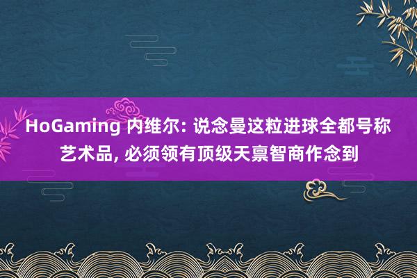 HoGaming 内维尔: 说念曼这粒进球全都号称艺术品， 必须领有顶级天禀智商作念到