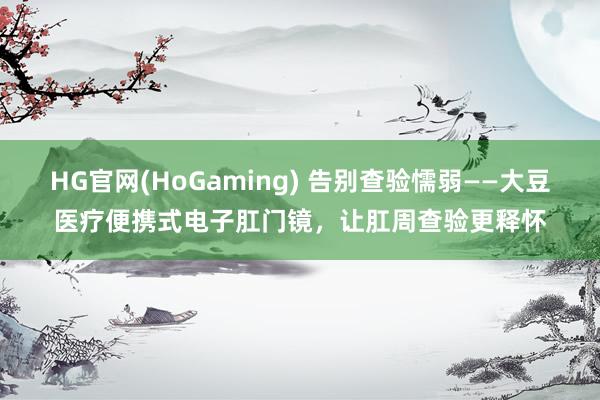 HG官网(HoGaming) 告别查验懦弱——大豆医疗便携式电子肛门镜，让肛周查验更释怀