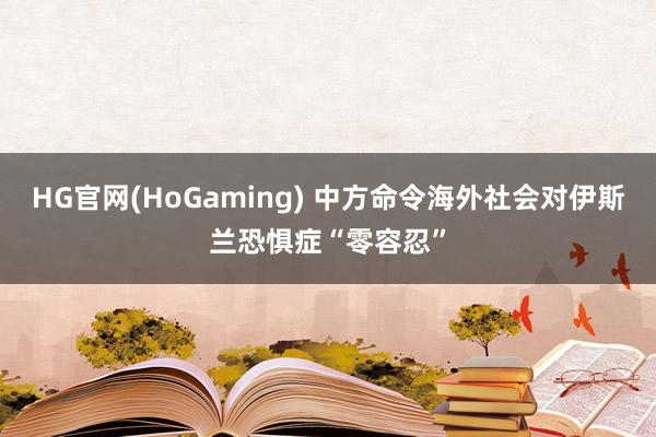 HG官网(HoGaming) 中方命令海外社会对伊斯兰恐惧症“零容忍”