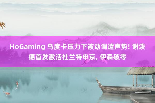 HoGaming 乌度卡压力下被动调遣声势! 谢泼德首发激活杜兰特申京, 伊森破零