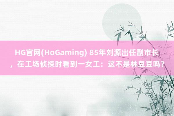 HG官网(HoGaming) 85年刘源出任副市长，在工场侦探时看到一女工：这不是林豆豆吗？