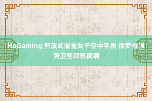 HoGaming 解放式滑雪女子空中手段 徐梦桃强势卫冕邵琪摘铜