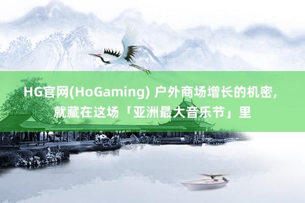 HG官网(HoGaming) 户外商场增长的机密, 就藏在这场「亚洲最大音乐节」里