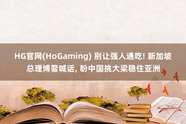 HG官网(HoGaming) 别让强人通吃! 新加坡总理博鳌喊话, 盼中国挑大梁稳住亚洲