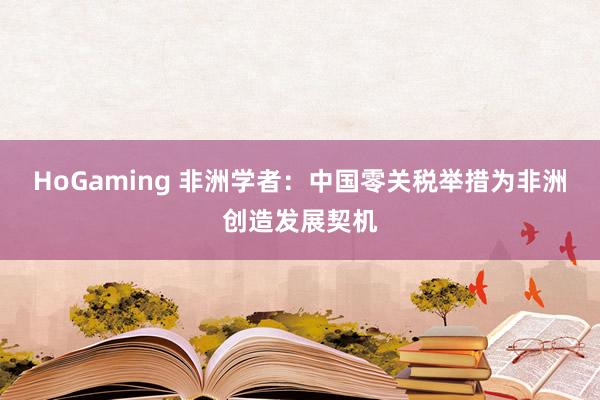 HoGaming 非洲学者：中国零关税举措为非洲创造发展契机