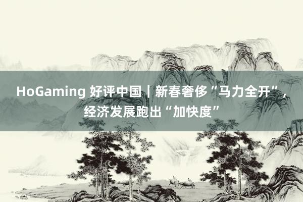 HoGaming 好评中国｜新春奢侈“马力全开”，经济发展跑出“加快度”