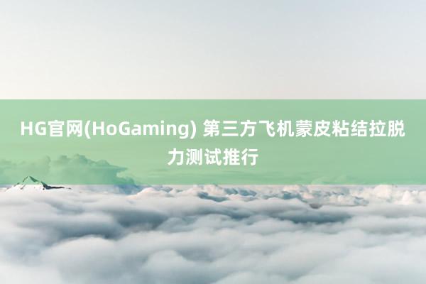 HG官网(HoGaming) 第三方飞机蒙皮粘结拉脱力测试推行