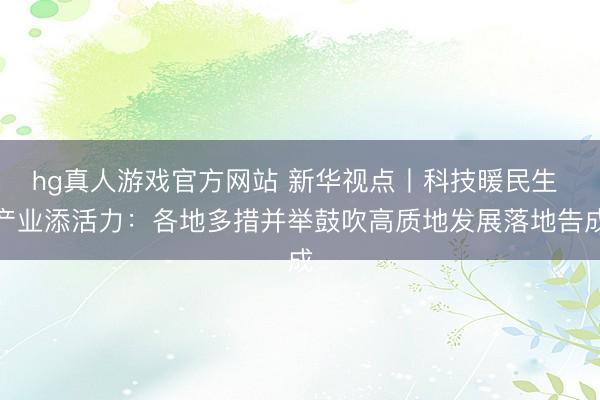 hg真人游戏官方网站 新华视点丨科技暖民生 产业添活力：各地多措并举鼓吹高质地发展落地告成