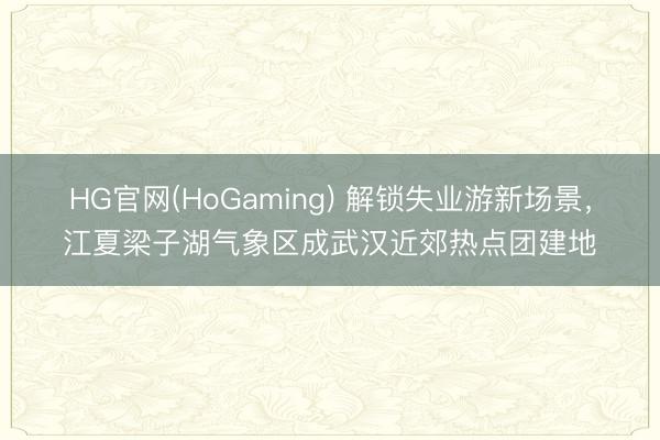 HG官网(HoGaming) 解锁失业游新场景，江夏梁子湖气象区成武汉近郊热点团建地