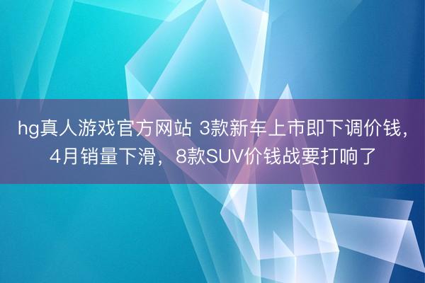 hg真人游戏官方网站 3款新车上市即下调价钱，4月销量下滑，8款SUV价钱战要打响了