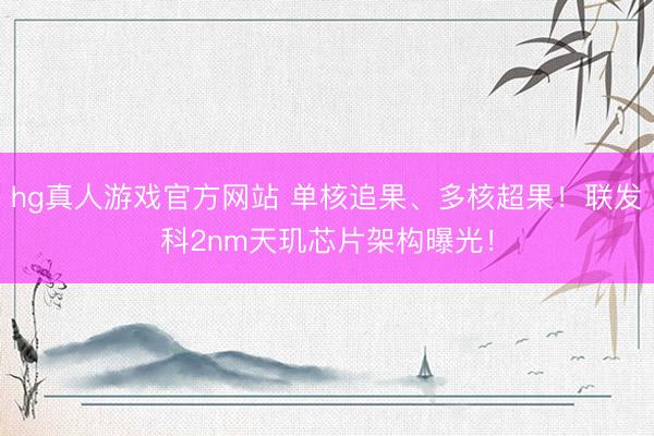 hg真人游戏官方网站 单核追果、多核超果！联发科2nm天玑芯片架构曝光！