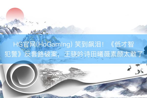 HG官网(HoGaming) 笑到飙泪！《低才智犯警》反套路破案，王骁吟诗田曦薇素颜太敢了