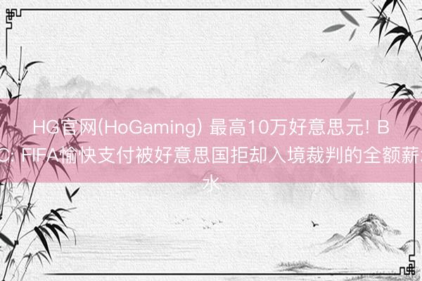 HG官网(HoGaming) 最高10万好意思元! BBC: FIFA愉快支付被好意思国拒却入境裁判的全额薪水